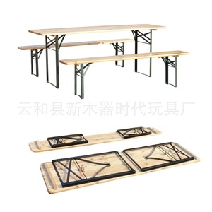 Tavolo da <span class=keywords><strong>Picnic</strong></span> Pieghevole Moderno in Bambù per Esterni, Portatile, Regolabile in Altezza, con Foro per Ombrellone, Ideale per Pranzi in Parco - Product Image 6