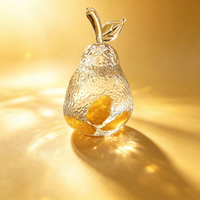 Nouvel ensemble de 12 jouets souple en forme de poire en cristal translucide, rempli de fruits, à rebond lent, jouet à presser, présenté en boîte de présentation