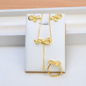 DIY Accessories Set S925 Silver Pendant Earnail <b>Ring</b> Bow with Pearl <b>Jade</b> Agate Empty Tray-1365 Fashion Jewelry Set - Product Image 1