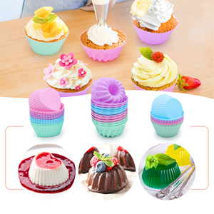 Moldes de Silicona Antiadherentes <span class=keywords><strong>para</strong></span> Hornear, Moldes de Silicona de Grado Alimenticio Libres de BPA, Aptos <span class=keywords><strong>para</strong></span> <span class=keywords><strong>Horno</strong></span>, Herramientas <span class=keywords><strong>para</strong></span> Pasteles, Moldes Individuales <span class=keywords><strong>para</strong></span> Cupcakes y Muffins - Product Image 3