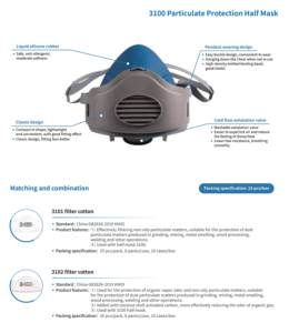 3100 demi-<span class=keywords><strong>masque</strong></span> anti-poussière en silicone KN95 modèle respirateur anti-fumée pour peinture en aérosol Protection contre les gaz chimiques et toxiques - Product Image 2