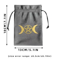 Nouvelle carte flanelle sac gris triphasé mois cadeau cordon vitesse droite petit objet bijoux sac de rangement