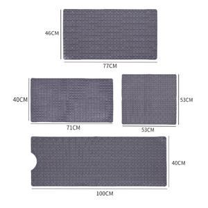 <strong>Large</strong> Odorless Non-Slip <strong>Bathmat</strong> with Suction Cups Solid Pattern Extra Long TPE Shower Mat Soft Silicone Bathtub Mat - Product Image 5