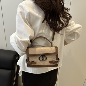 New Style Block Trendy Fashion Embossed <b>Quilted</b> PU Cover <b>Single</b> Shoulder Crossbody Women's Textured Handbags - Product Image 3