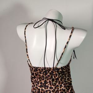 Nachthemd met luipaardprint Kanten strikdecoratie Milieuvriendelijk Dun Sexy Charmant Comfortabel Nachtkleding voor thuis Volwassen seks - Product Image 5