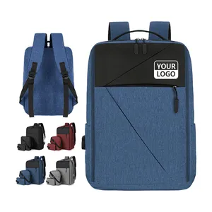 Özel Logo tasarım 3 in 1 iş seyahat bilgisayar sırt çantası seti Oxford bez su geçirmez Laptop sırt çantası hediye