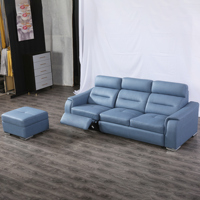 Canapé-lit sectionnel moderne avec fauteuil inclinable électrique et console de table escamotable, canapé motorisé pour salon
