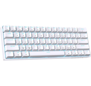 คีย์บอร์ดเกมมิ่งแบบมีสาย RGB Mechanical 61 ปุ่ม USB สีรุ้ง ดีไซน์ตามหลักสรีรศาสตร์  Hot Swap คีย์บอร์ดเกมเมอร์แบบมีสาย - Product Image 1