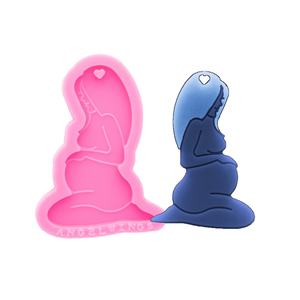 1 pezzo mamma con <span class=keywords><strong>la</strong></span> muffa resina epossidica creazione di portachiavi stampi, stampo in stato di gravidanza, cioccolato fatto da te caramelle gommose <span class=keywords><strong>torta</strong></span> di cottura forniture - Product Image 5