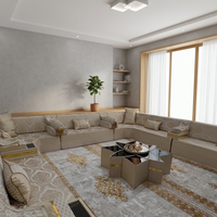 Ensemble de salon traditionnel arabe Majlis |   Meuble modulaire pliable et extensible en tissu antique |   Personnalisable |   Livraison gratuite dans le monde entier