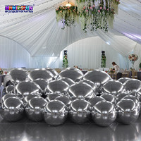 Esfera de Globo Espejo Inflable Gigante de PVC Personalizada - Impermeable, Tamaños Personalizables para Publicidad en Fiestas