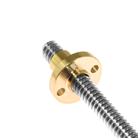 Vis à billes trapézoïdales HLTNC T5 T6 T8 T10 T12 CNC pour imprimante 3D, 8 mm, 12 mm, 14 mm, 16 mm, 20 mm, avec écrou en laiton pour imprimante 3D