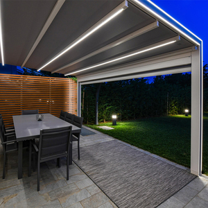 <span class=keywords><strong>Toldo</strong></span> Motorizado Moderno para Exteriores, Pérgola <span class=keywords><strong>de</strong></span> PVC, Toldos Retráctiles con Luz LED - Product Image 4