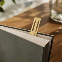 Marque-page et porte-billets en métal gravés sur mesure, en acier inoxydable, papeterie simple et élégante, fournitures scolaires