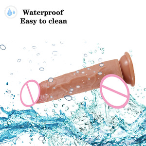 Jiuxi - Vibrador de Silicona Líquida de Gran Tamaño, Masturbador Femenino, Vibrador AV, Juguete Sexual para Adultos, Dildo Marrón Simulado - Product Image 1