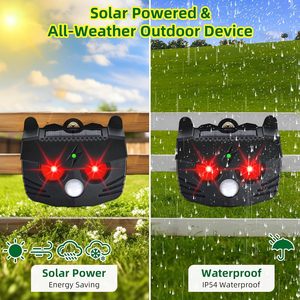 Nouvel Arrivage OEM ODM Répulsif Solaire Ultrasonique Étanche en ABS pour Animaux Nuisibles Extérieurs (Singes, Cerfs, Ours, Loups) Électrique - Product Image 6