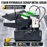 Cisaille hydraulique robuste 7,5 kW pour la découpe de ferraille, barres d'acier, barres d'armature et tuyaux ronds, homologuée CE