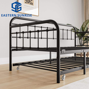 New Design Hot Selling Trundle Daybeds Sofa <strong>Bed</strong> <strong>Single</strong> <strong>Bed</strong> with <strong>Pull</strong> <strong>Out</strong> Trundle <strong>Bed</strong> for Sale - Product Image 4