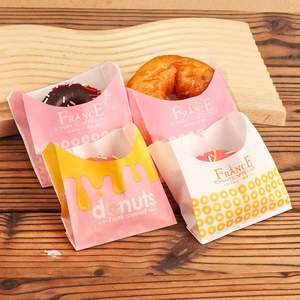 Bolsa de Papel Kraft Blanca para Alimentos, Resistente al Aceite, con Logotipo Personalizado en Flexografía, para Donas, Pan, Pollo, Filetes y Aperitivos - Product Image 3