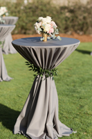 Nappe haute personnalisée de qualité supérieure, nappe de cocktail à nouer, nappe de cocktail longue jusqu'au sol pour la décoration de fêtes et de mariages