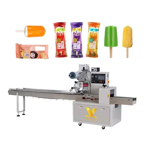 Multi-function horizontal pillow ice cream lolly popsicle packaging machine flow pack