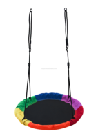 Balançoire Oxford pour jardin ou intérieur Balançoire ronde en métal pour enfants pour la maison ou le parc de trampoline