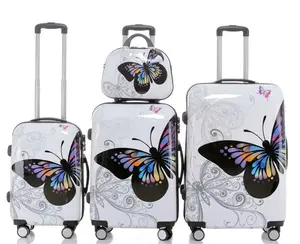 High Quality Custom Universal Wheels Suitcase Design Cartoon Pattern Classic Factory Suitcase Trolley Luggage Sets 3pcs Sets