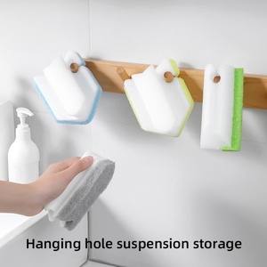 Éponge de nettoyage pour cuisine et salle de bain, éponge à récurer, produits d'entretien, lingette éponge intégrée - Product Image 6