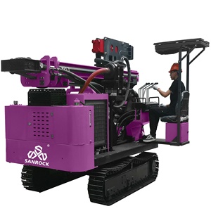 Roterende Hei Driver Grond <span class=keywords><strong>Solar</strong></span> Rammen Machine <span class=keywords><strong>Crawler</strong></span> Hydraulische Paal Booreiland