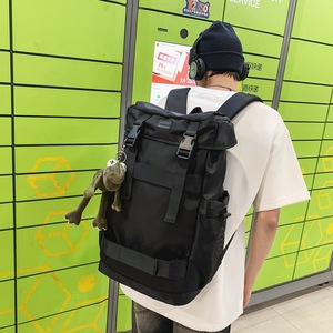 Men's <b>Backpack</b> <b>Large</b> Capacity 20-35L Wear Resistant Solid Color Detachable Strap Leisure Travel Student School Bag - Product Image 3