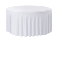 Nappe ronde blanche de 120 pouces, écologique et moderne, pour la maison et les réceptions de mariage – Vente en gros usine