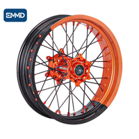 Ensemble de roues à rayons Supermoto de 17 pouces, jante en aluminium haute résistance, compatible avec KTM EXC SXF SX XC, pour conversion de moto tout-terrain en Supermoto