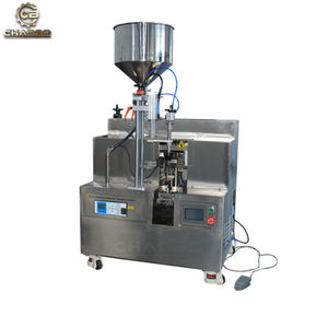 Cosmetics Industry Hand Lotion Pneumatic Small Ultrasonic Aluminium Plastic Tube Foil Heat Sealer and Cutter Machine