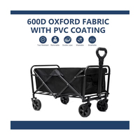 Chariot pliable robuste pour l'extérieur, chariot de camping pliable, chariot utilitaire pliable, poussette pour enfants, chariot à roulettes