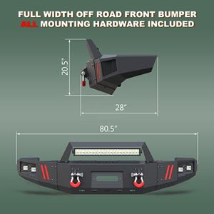 Barra de parachoques con cabrestante de 144W luz larga Bar para 2007-2013 Chevrolet <span class=keywords><strong>Siverado</strong></span> 1500 negro texturado negro <span class=keywords><strong>Siverado</strong></span> 1500 parachoques delantero - Product Image 3