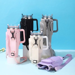 Borsetta impermeabile portabicchieri a <span class=keywords><strong>tracolla</strong></span> regolabile borsa per telefono da 40 once in Neoprene portabottiglie - Product Image 4