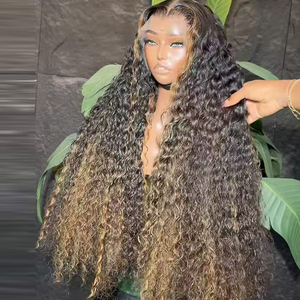 Perruques en cheveux humains brésiliens vierges HD de 28 pouces, ondulées, bouclées, avec dentelle transparente, pour femmes noires - Product Image 5