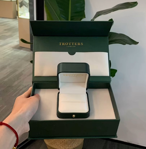 블랙 크림 다크 브라운 화이트 그레이 그린 고급 가죽 벨벳 보석 선물 상자 사용자 정의 보석 상자 포장 포장 로고 상자 - Product Image 2