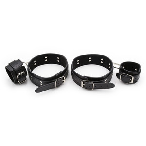 Wholesale adult SM products, couples' bondage, leather hand and leg bindings, leather straps, <b>stage</b> performance <b>props</b> - Product Image 4