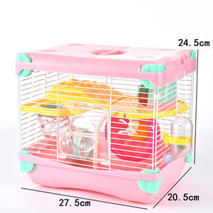 Petite cage à <span class=keywords><strong>hamster</strong></span> en plastique à trois niveaux et villa avec tunnel jouet et maison de nid - Product Image 6