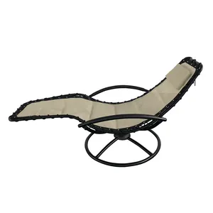 Döndür sıfır yerçekimi siyah recliners şezlong sandalye sandalye mobilya