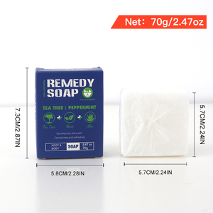 สบู่ OEM บรรเทาอาการระคายเคือง ผิวแห้ง ขจัดกลิ่น ให้ความสดชื่น สำหรับผิวกายและเท้า ด้วยสารสกัดจากพืชธรรมชาติ ทีทรี เปปเปอร์มินต์ - Product Image 6
