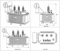 Transformador Trifásico Sumergido en Aceite con Certificación CE, 30kV 0.43kV 430V 440V, Cobre Puro, Enfriamiento ONAN S11 para Sistemas de Distribución