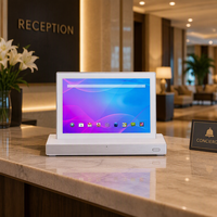 Tablet PC Android POS Layar Sentuh Ganda 10.1 inci dengan Stand Desktop, Rockchip Quad Core, Wi-Fi, RJ45, GSM 4G 5G, Umpan Balik Pelanggan, ROHS