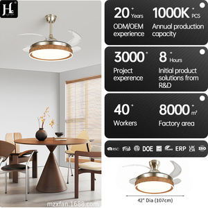 Ventilador de Techo LED Moderno de 42 Pulgadas con 3 Aspas Retráctiles, Diseño Invisible Empotrado, Luz Regulable, Control Remoto, Diseño AGI32 - Product Image 4