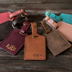 Etiquettes à bagages en cuir véritable avec logo personnalisé Porte-passeport vierge en PU Set d'étiquettes à bagages avec personnalisation Motif de lettres pour les voyages - Product Image 3