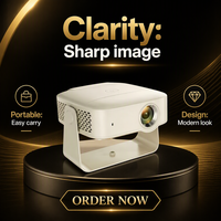 Projecteur intelligent Relee HD avec fonction pan-tilt, écran de projection pour téléphone portable, idéal pour la projection murale dans la chambre