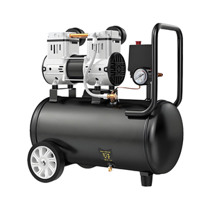 Compresseur d'air sans huile à double cylindre, réservoir de 30 L, pompe à air silencieuse pour la réparation automobile, le travail du bois, la peinture au pistolet, l'utilisation en garage - Product Image 4