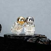 Flacon de parfum en verre transparent cylindrique de 30 ml en gros, vide, avec pulvérisateur à col serti, pour distribution cosmétique, impression sérigraphique