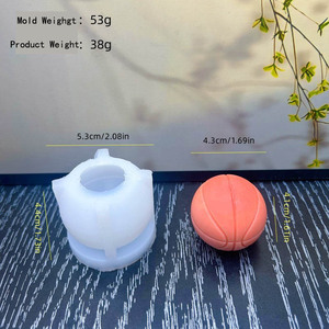 Football basket-ball Silicone bougie moule bricolage Euro tasse ornement artisanat faisant savon plâtre résine coulée moules maison fête décor - Product Image 5